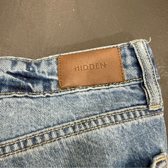 Hidden Jeans Ripped High Waist Ankle Straight Leg Jeans - Picture 5 of 11